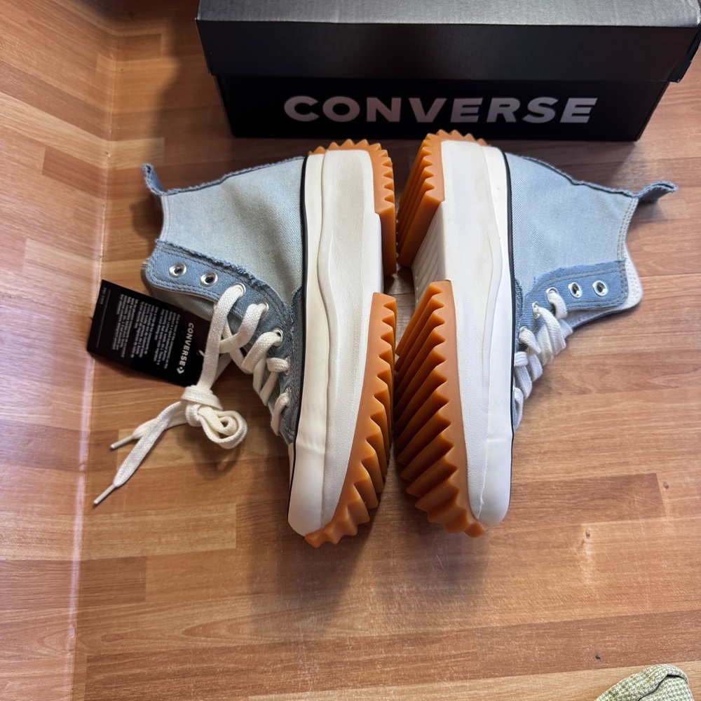 Converse run star hike hi sneakers size 5 men's blue nwt unisex - Picture 8 of 10